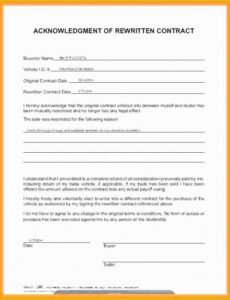 Free Refund Contract Template Pdf Example