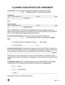 Oregon Construction Contract Template Word