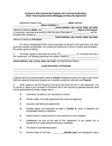 Owner Financing Mortgage Contract Template Pdf Example