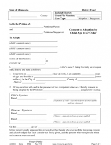 Printable Adoption Contract Template Pdf Sample