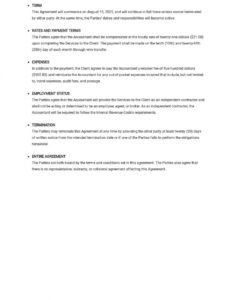 Best Accounting Contract Template Word Sample