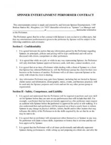 Best Contract Paper Template Word Sample