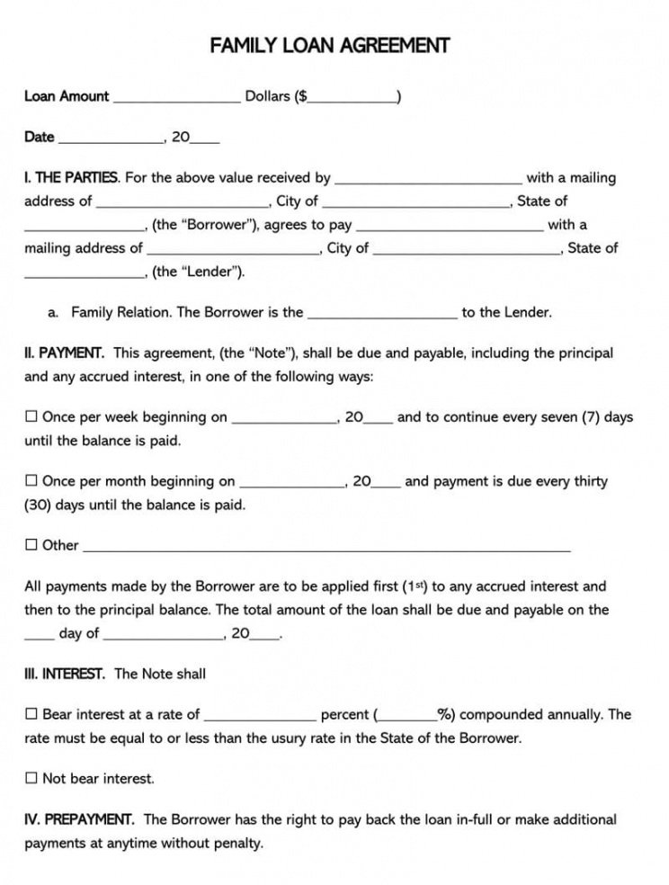 Best Loan Agreement Contract Template