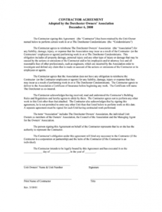 Costum Fillable Contract Template Doc Sample