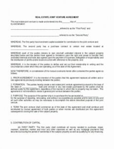 Costum Real Estate Investment Contract Template Word