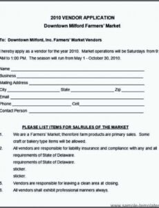 Costum Vendor Contract Template For An Event Excel