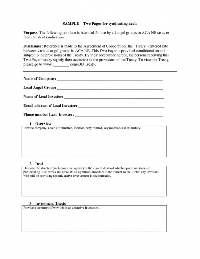Editable Angel Investment Contract Template Word