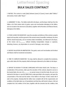 Editable Wholesale Purchase Agreement Contract Template Word