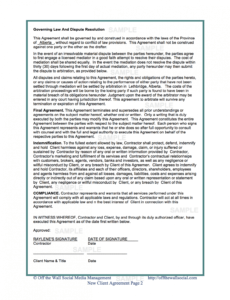 Free Social Work Client Contract Template Word Example