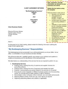 Printable Accounting Contract Template  Example
