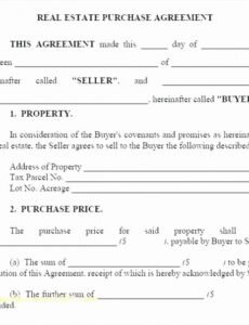 Printable Co-Ownership Contract Template  Example