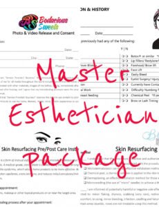 Printable Esthetician Contract Template Excel Example