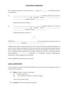 Printable Lump Sum Contract Template  Example