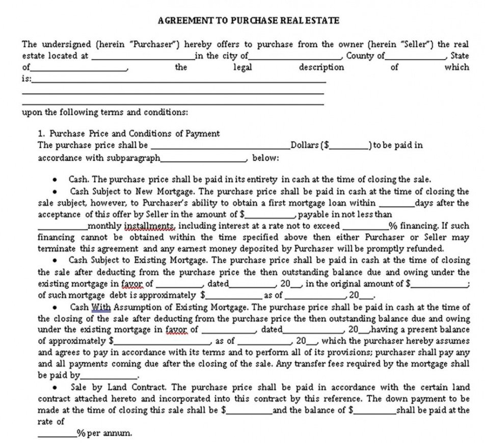 Real Estate Investment Contract Template Doc Steemfriends