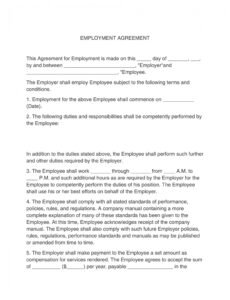 Best Draft Employment Contract Template Pdf