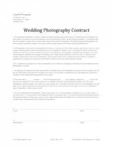 Best Photography Deposit Contract Template Excel