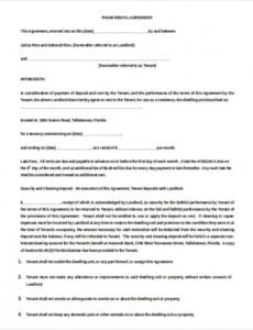 Best Roomate Split Rent Contract Draft Template Doc Example