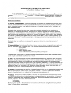 Costum Independent Contract Template Excel Example