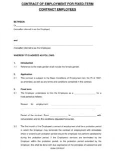 Editable Contract Labor Agreement Template Excel