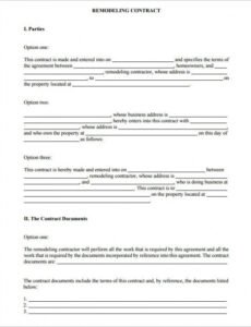 Editable Home Construction Contract Template
