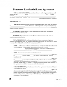 Editable One Page Contract Template Word Example