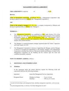 Free Contract For Provision Of Services Template Pdf