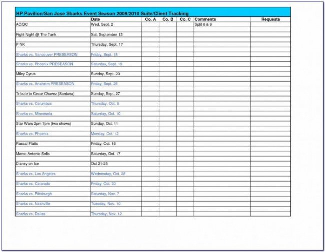 Free Contract Tracking Spreadsheet Template