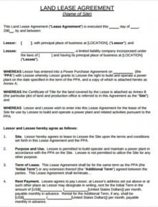 Free Land Contract Agreement Template  Sample
