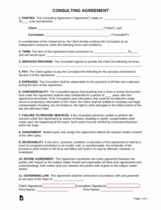 Free One Page Contract Template