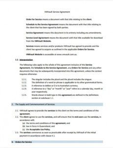 Free Provision Of Services Contract Template Pdf