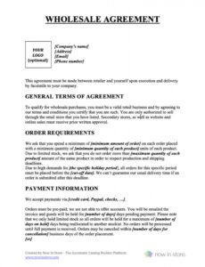 Free Retail Installment Contract Template Excel
