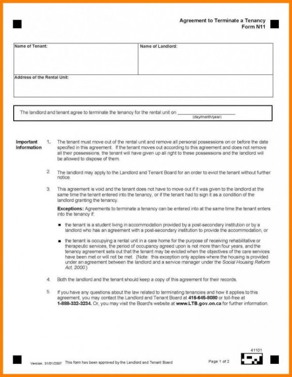 One Page Contract Template Word Example