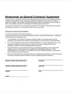 Printable General Labor Contract Template Pdf Sample