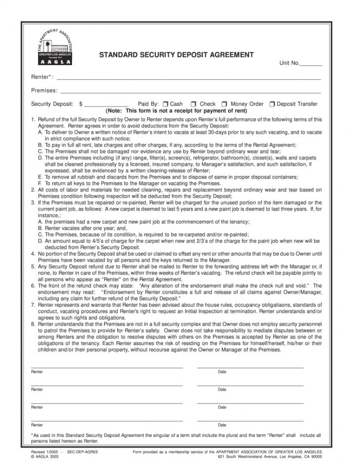 Printable Photography Deposit Contract Template Doc Sample