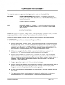 Professional Copyright Contract Template Doc Sample