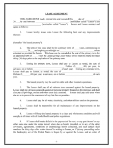 Best Cattle Contract Template Pdf Example