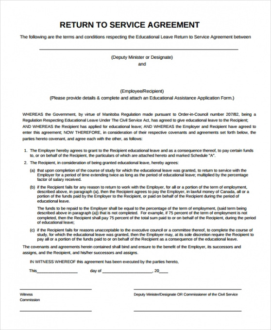 Best Payment Of Service Contract Template Doc Sample