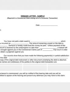 Costum Demand Letter Breach Of Contract Template Word Sample