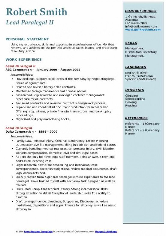 Paralegal Services Contract Template