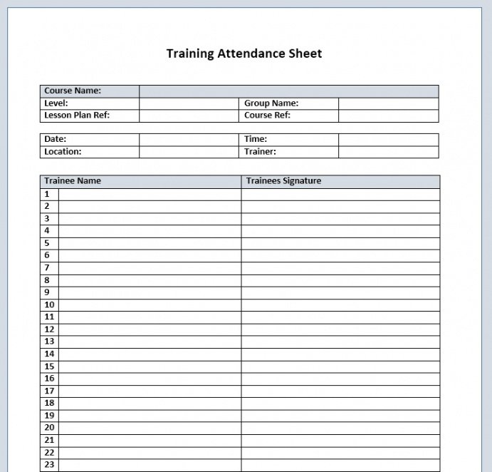 Editable Attendance Contract Template Excel Sample