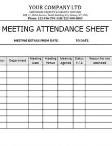 Free Attendance Contract Template Pdf Example