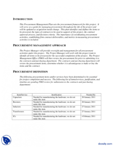 Free Contract Management Plan Template Pdf Example