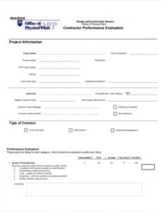 Free Contract Performance Report Template Excel Sample