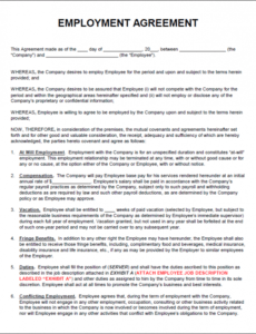 Free Contract Worker Contract Template Excel