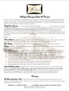 Free Day Of Wedding Coordinator Contract Template Doc Sample