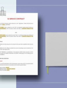 Best Dj Booking Contract Template Word