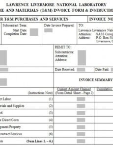 Best Simple Time And Materials Contract Template Excel Sample