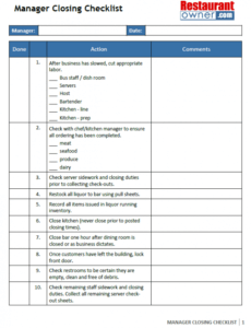 Costum Kitchen Manager Contract Template Pdf Sample