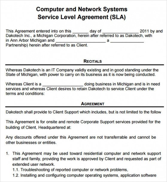 Electrical Service Contract Template Excel