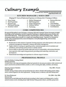 Free Kitchen Manager Contract Template Doc